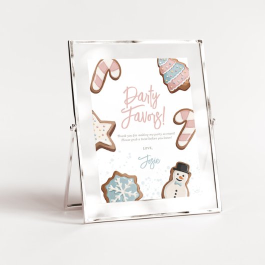 2歳の冬の誕生日パーティーにおすすめの「Two Sweet」ギフトサイン 招待状