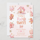 2歳の女の子のクリスマススイーツパーティー 招待状 (正面)