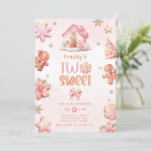 2歳の女の子のクリスマススイーツパーティー 招待状 (スタンド正面)