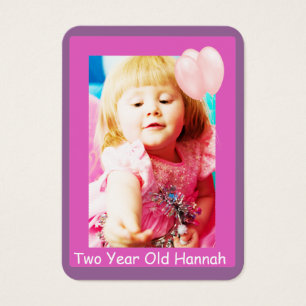 2歳の女の子の誕生日フォトカード