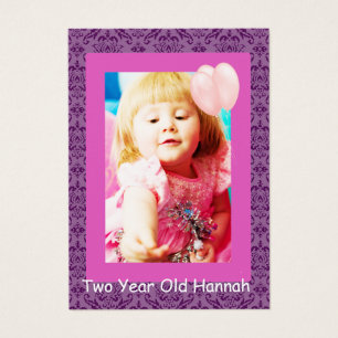 2歳の女の子の誕生日写真カード