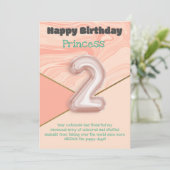 2歳の女の子ハッピーバースデーカード (スタンド正面)