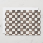 2歳の好奇心いっぱいのレーシング招待状（写真付き） 招待状 (裏面)