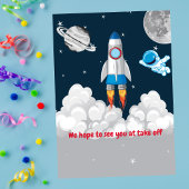 2歳の宇宙飛行士の男の子のお誕生日おめでとう 招待状