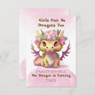 2歳の少女ドラゴン 招待状