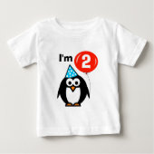 2歳の幼児のための子供の第2の誕生日シャツ ベビーTシャツ (正面)