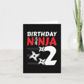 2歳の忍者パーティースターキッズ2nd誕生日 カード (正面)