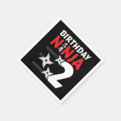 2歳の忍者パーティースターキッズ2nd誕生日 スタンダードカクテルナプキン (角)
