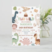 2歳の恐竜パーティー 招待状 (スタンド正面)