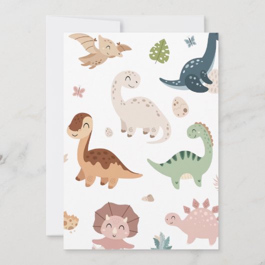 2歳の恐竜パーティー 招待状 (裏面)