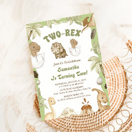 2歳の恐竜男子の誕生日パーティー 招待状