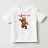 2歳の王室のなくまの誕生日 トドラーTシャツ (正面)