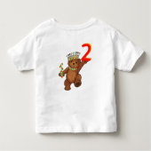 2歳の王室のなくまの誕生日 トドラーTシャツ (裏面)