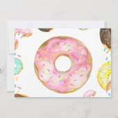 2歳の甘いドーナツガール 誕生日カスタム写真 招待状 (裏面)