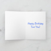2歳の男の子の誕生日カード カード (内部)