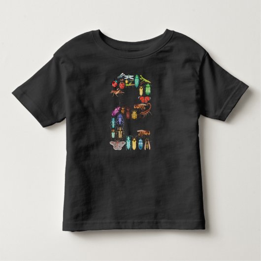 2歳の男の子2歳の誕生日バグ虫カブトムシ トドラーTシャツ (正面)