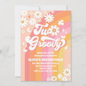 2歳の素敵なレトロバースデー招待状 招待状 (正面)