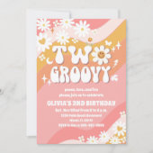 2歳の素敵な誕生日お誘い状「Two Groovy」 招待状 (正面)
