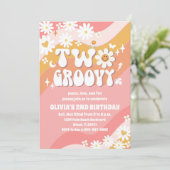 2歳の素敵な誕生日お誘い状「Two Groovy」 招待状 (スタンド正面)