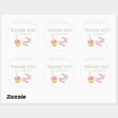 2歳の誕生日ありがとう Two Sweet Cupcake ラウンドシール (シート)
