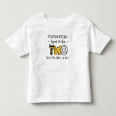 2歳の誕生日おめでとうフラワー トドラーTシャツ (正面)
