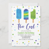 2歳の誕生日おめでとう招待状 Two Cool 招待状 (正面)