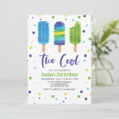2歳の誕生日おめでとう招待状 Two Cool 招待状 (スタンド正面)