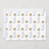 2歳の誕生日おめでとう！かわいいお菓子とミルクの女の子 招待状 (裏面)