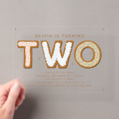 2歳の誕生日おめでとう アクリル招待状 (インサイチュ (ポータブル))