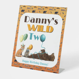 2歳の誕生日おめでとう ウイルドな動物たち 台座サイン