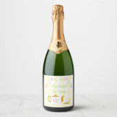 2歳の誕生日おめでとう ティーフォートゥー ガール ラベル (正面)