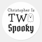 2歳の誕生日おめでとう!ハロウィン仮装 ラウンドシール (正面)