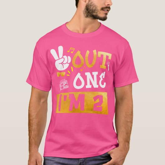 2歳の誕生日おめでとう!ヒップホップB Tシャツ (正面)