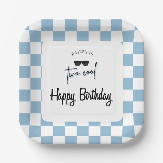 2歳の誕生日おめでとう ペーパープレート (正面)