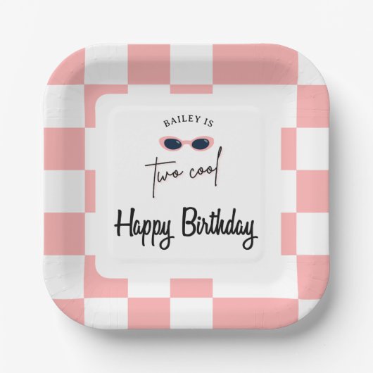 2歳の誕生日おめでとう  ペーパープレート (正面)