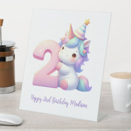 2歳の誕生日おめでとう ユニコーン 娘の2歳の誕生日 台座サイン