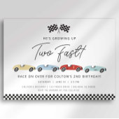 2歳の誕生日おめでとう レーシングカーボーイ 2nd バースデー招待状 招待状