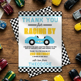 2歳の誕生日おめでとう レースカー サンキューカード