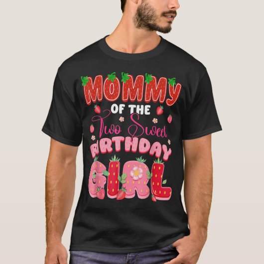 2歳の誕生日おめでとう!可愛い女の子のママ Tシャツ (正面)