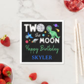 2歳の誕生日おめでとう!恐竜と宇宙飛行士 スタンダードカクテルナプキン (インサイチュ)