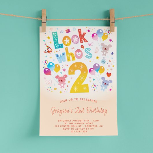 2歳の誕生日おめでとう 招待状