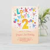 2歳の誕生日おめでとう 招待状 (スタンド正面)
