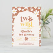 2歳の誕生日おめでとう！野生のデイジー | ワイルドデイジー 2歳 招待状 (スタンド正面)