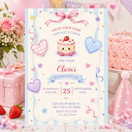 2歳の誕生日おめでとう Have Your Cake and Eat it Two 招待状