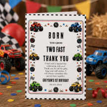 2歳の誕生日おめでとうTwo Fastモンスタートラック