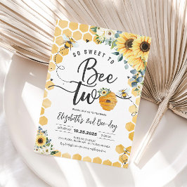 2歳の誕生日お招き状「So Sweet To Bee Two」 招待状