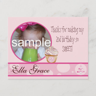 2歳の誕生日お礼カード 招待状