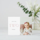 2歳の誕生日お礼ポストカード ポストカード (スタンド正面)