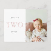 2歳の誕生日お礼ポストカード ポストカード (正面)