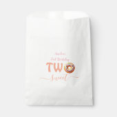2歳の誕生日お祝いにぴったりな「Two Sweet Donuts」デザイン フェイバーバッグ (正面)